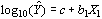 log10(Y)= c + bX